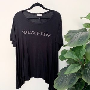Sunday Funday Black Graphic Tee